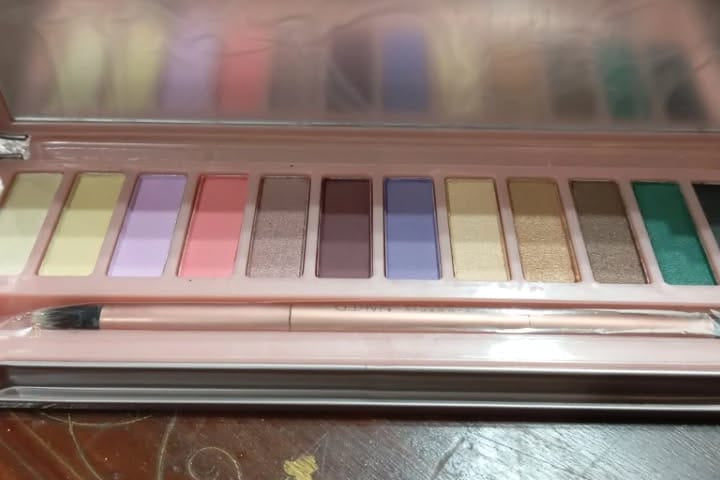 Urban Decay Eyeshadow Palette with Glitter & Matte Shades – Dual Soft Brush