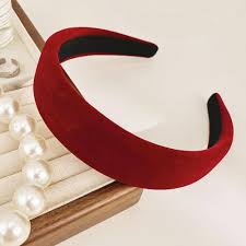 Thick Padded Headband for Women – Wide White AND REDSponge Hairband, Non-Slip Hair Hoop
