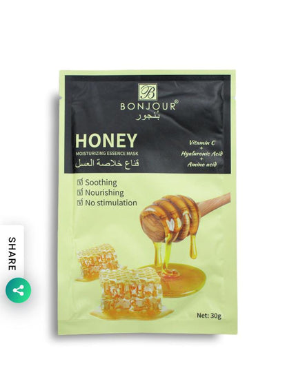 Bonjour Honey Sheet Mask – Hydrating & Nourishing Face Mas