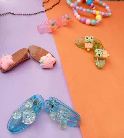 Pack of Cute Hair Clips/Colorful, Stylish & Trendy Hair Accessories for Girls