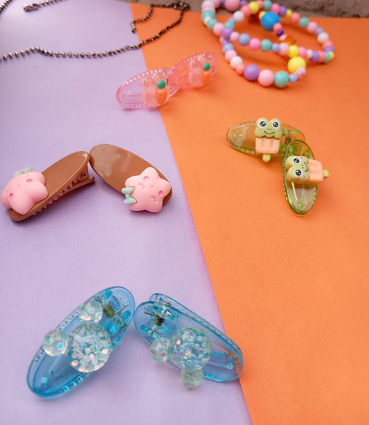 Pack of Cute Hair Clips/Colorful, Stylish & Trendy Hair Accessories for Girls
