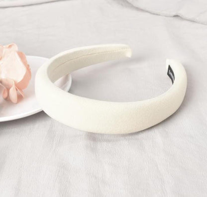 Thick Padded Headband for Women – Wide White AND REDSponge Hairband, Non-Slip Hair Hoop