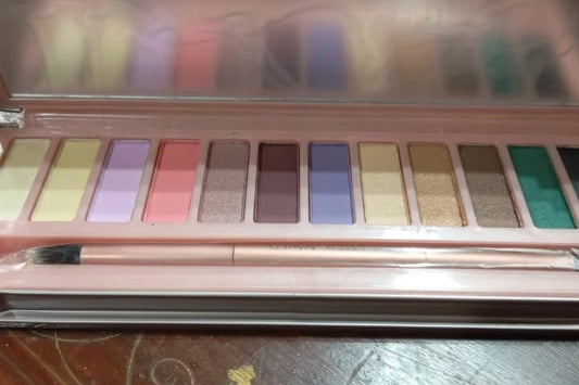 Urban Decay Eyeshadow Palette with Glitter & Matte Shades – Dual Soft Brush