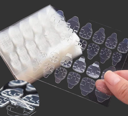 PACK OF 12 Fancy Pearl Nails with Free Glue Tabs – Elegant Press-On Nails Se