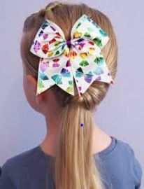 Pack of 2 Bow Hair Clips for Girls – Pearl Purple & Rainbow White